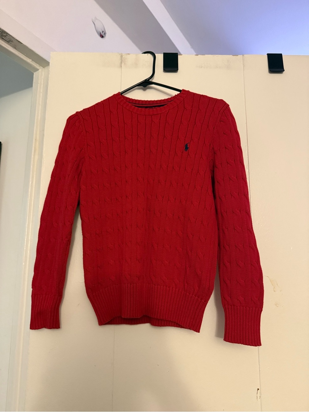 Polo by Ralph Lauren Red boys Cable-Knit Crewneck Sweater